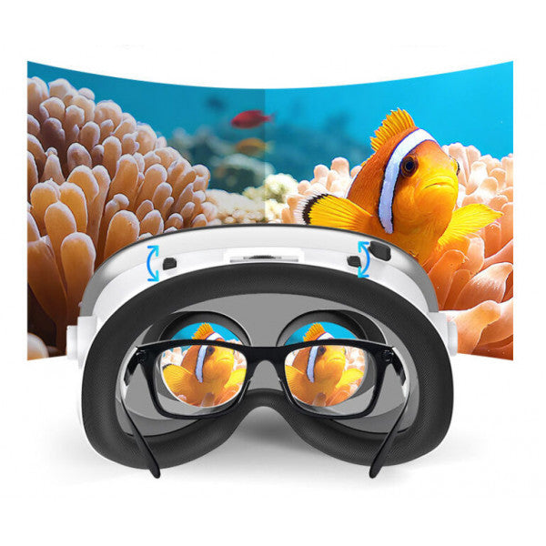 VR Shinecon G18EB wit – schuin vooraanzicht
