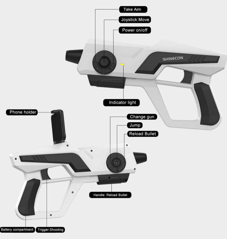 VR Shinecon SC-AG13 wit met bedieningsaanduidingen