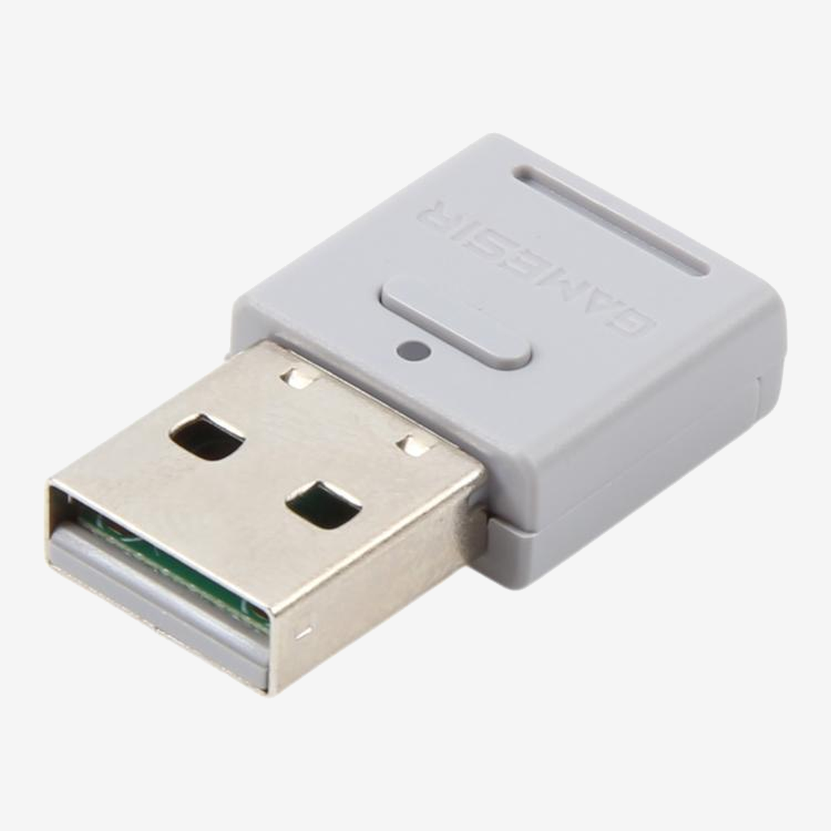 GameSir Nova 2 Lite USB ontvanger grijs, schuin vooraanzicht