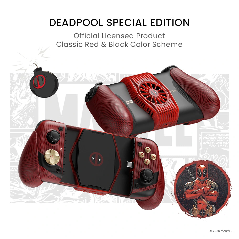 GameSir X3 Pro Deadpool Edition voor- en achterzijde