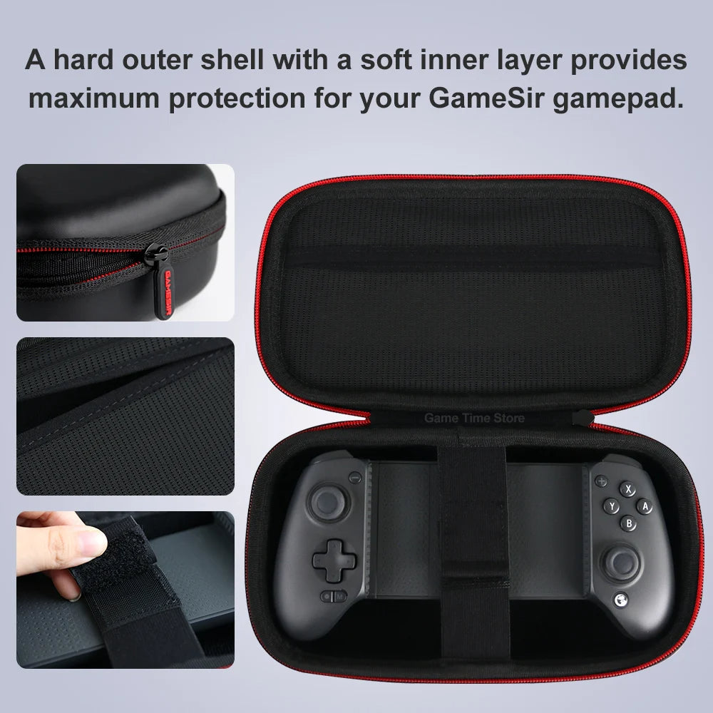 GameSir GCase400 opbergtas geopend met controller als pasvormvoorbeeld
