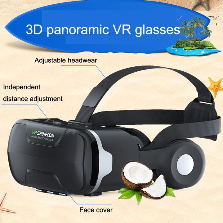 VR Shinecon G02ED zwart – productbeeld en pasvorm