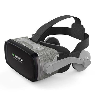 VR Shinecon G07E grijze VR bril voor smartphone, schuin voor