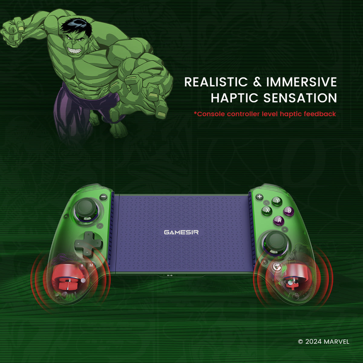 GameSir G8 Plus Hulk Edition met haptische feedback