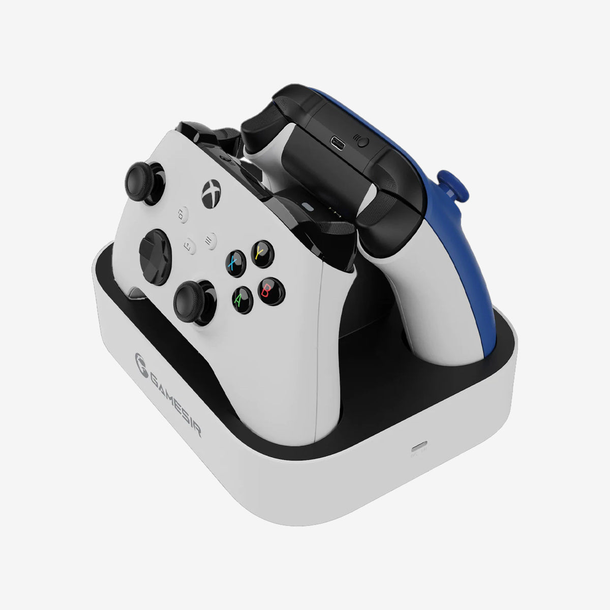 GameSir ZHXX01 laadstation met twee controllers als gebruiksvoorbeeld