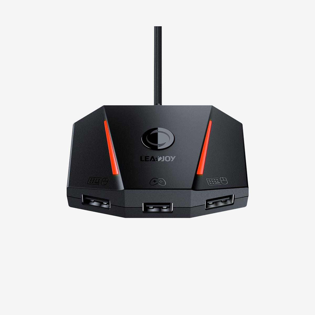 LeadJoy VX2 AimBox met rode verlichting, vooraanzicht