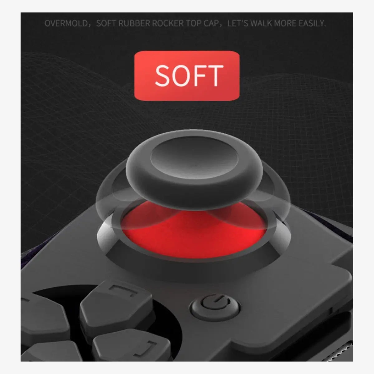 MOCUTE 058 zwart – joystickdetail