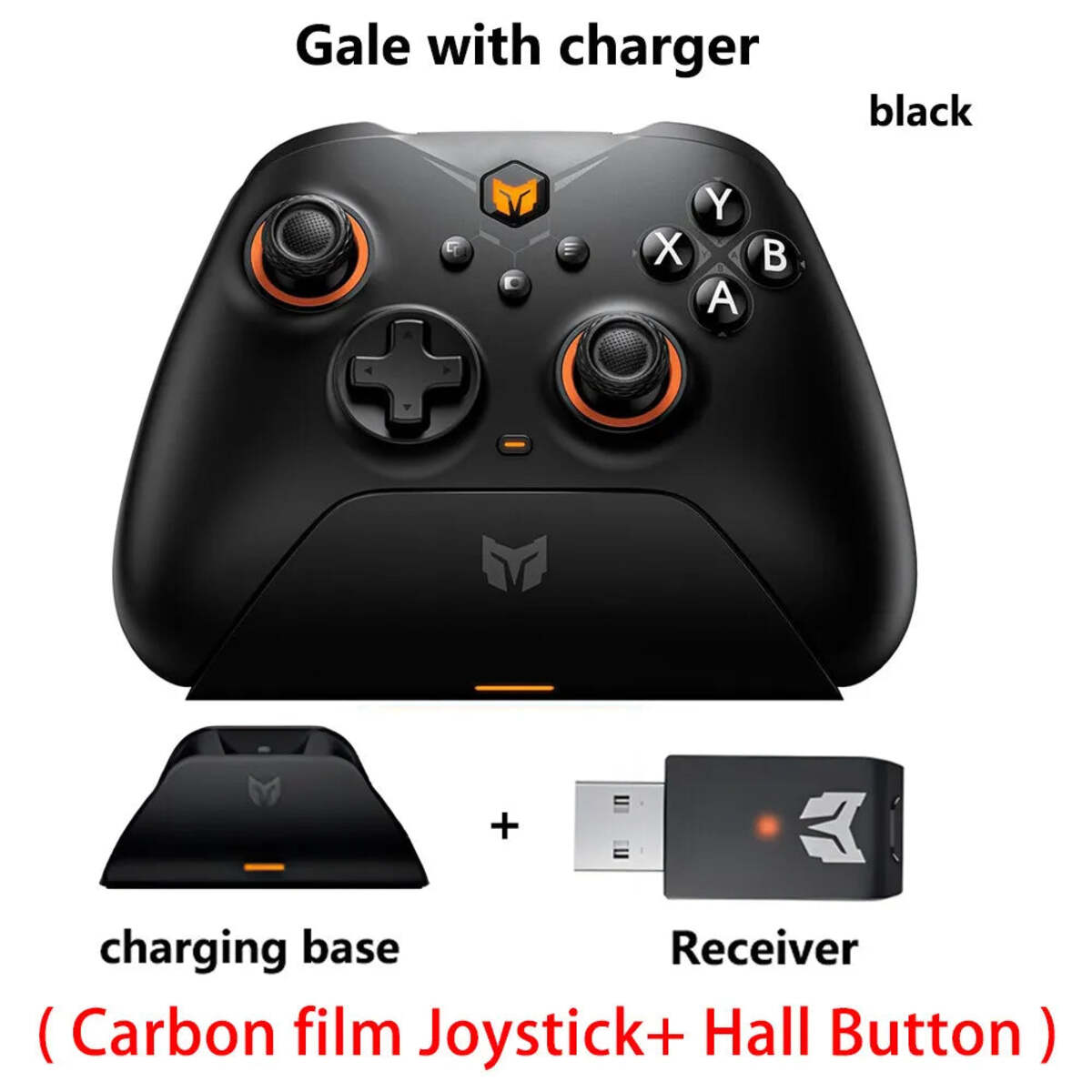BIGBIGWON Gale zwarte controller met oplaadstation en ontvanger
