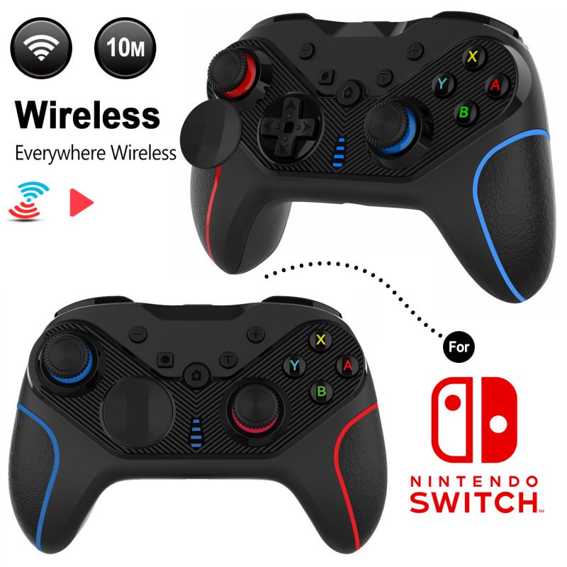 MINGPIN S818 draadloze gamecontroller zwart – vooraanzicht