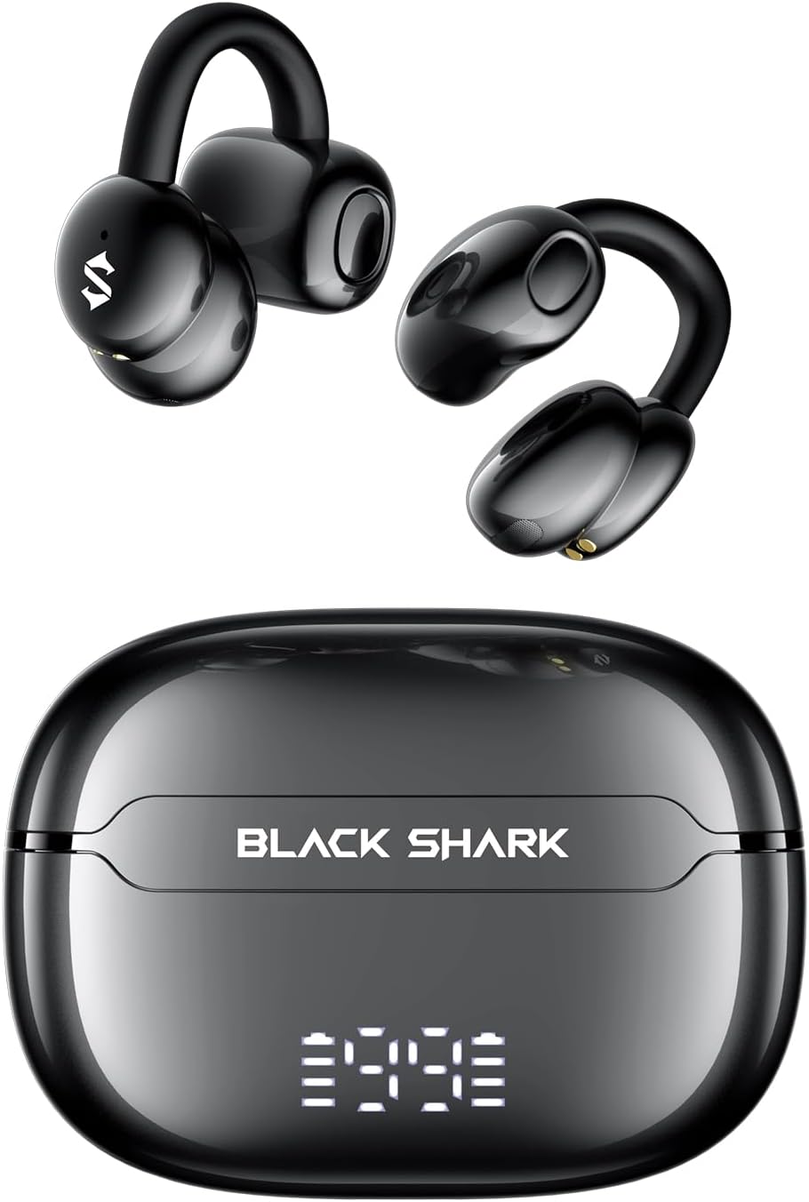 Black Shark T19 open-ear oordopjes zwart – productaanzicht 1