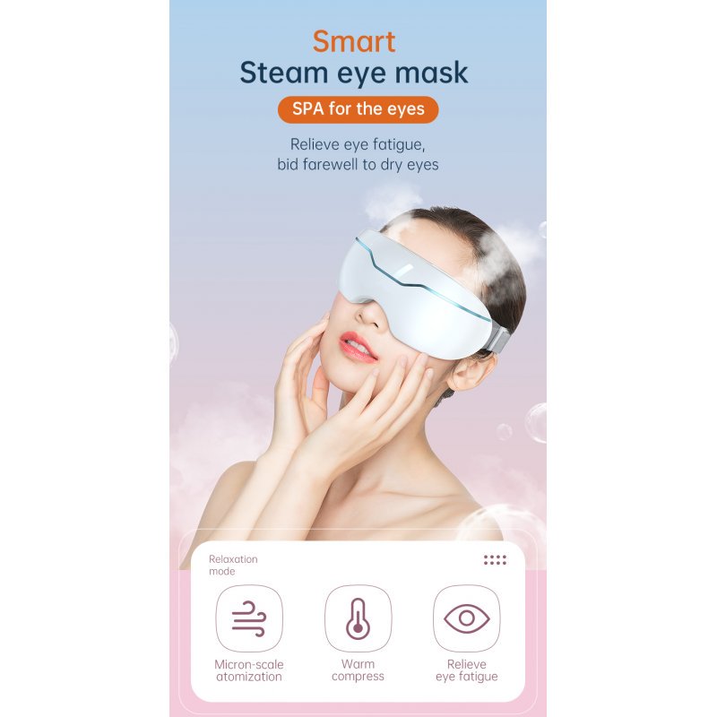 YD07 stoom-oogmassager wit — aanzicht 2