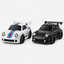 Drifting Car in zwart en wit