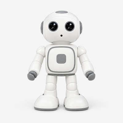 Witte educatieve robot