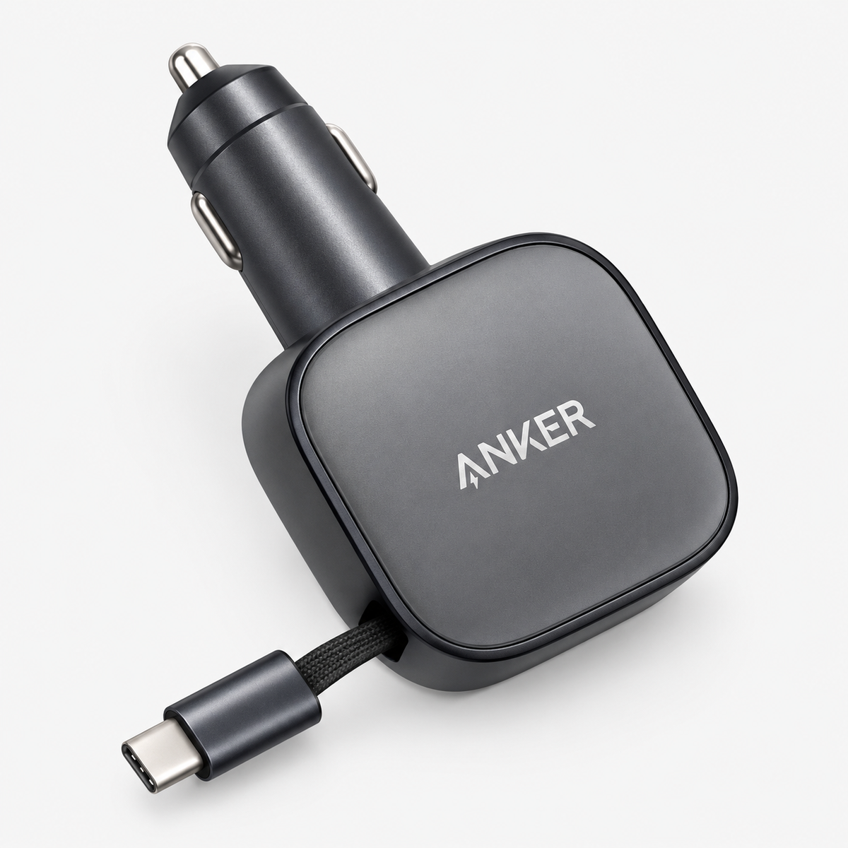 Anker Nano Autolader met Uittrekbare USB-C Kabel | 75W
