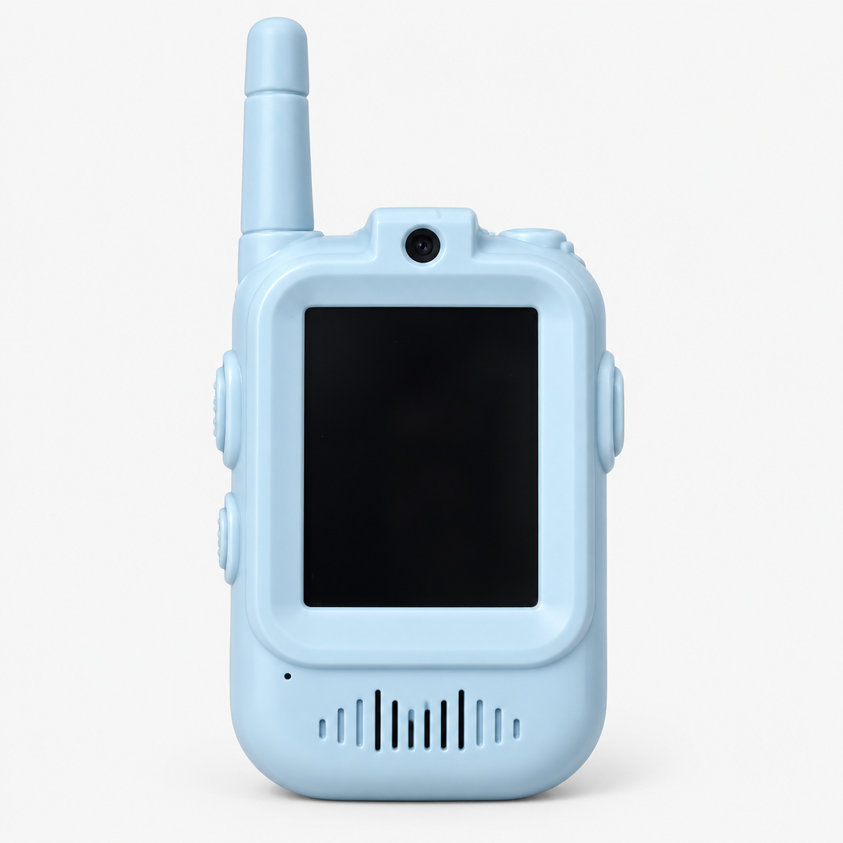 Lichtblauwe video-walkietalkie uit de set van twee