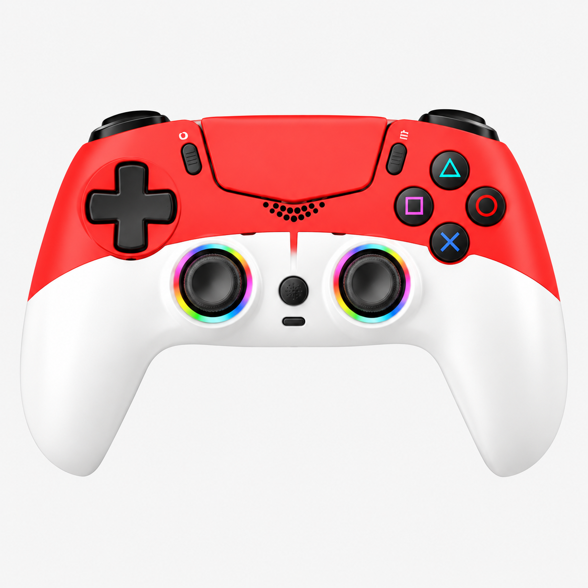 Tweekleurige gamecontroller rood wit – voorkant
