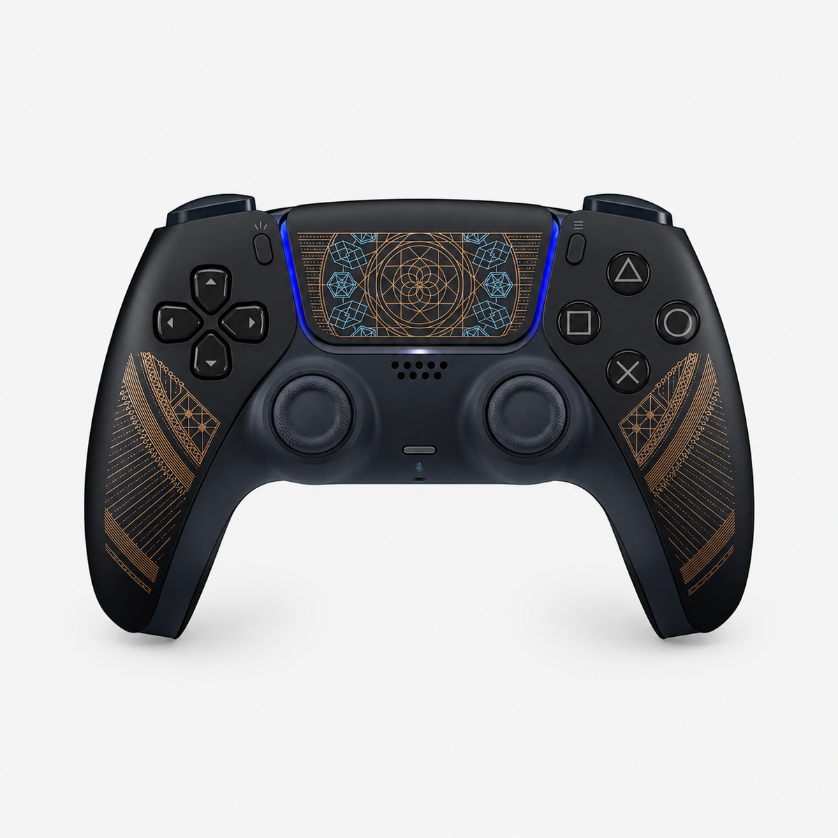Controller voor PS5 Zwart met goudkleurige print