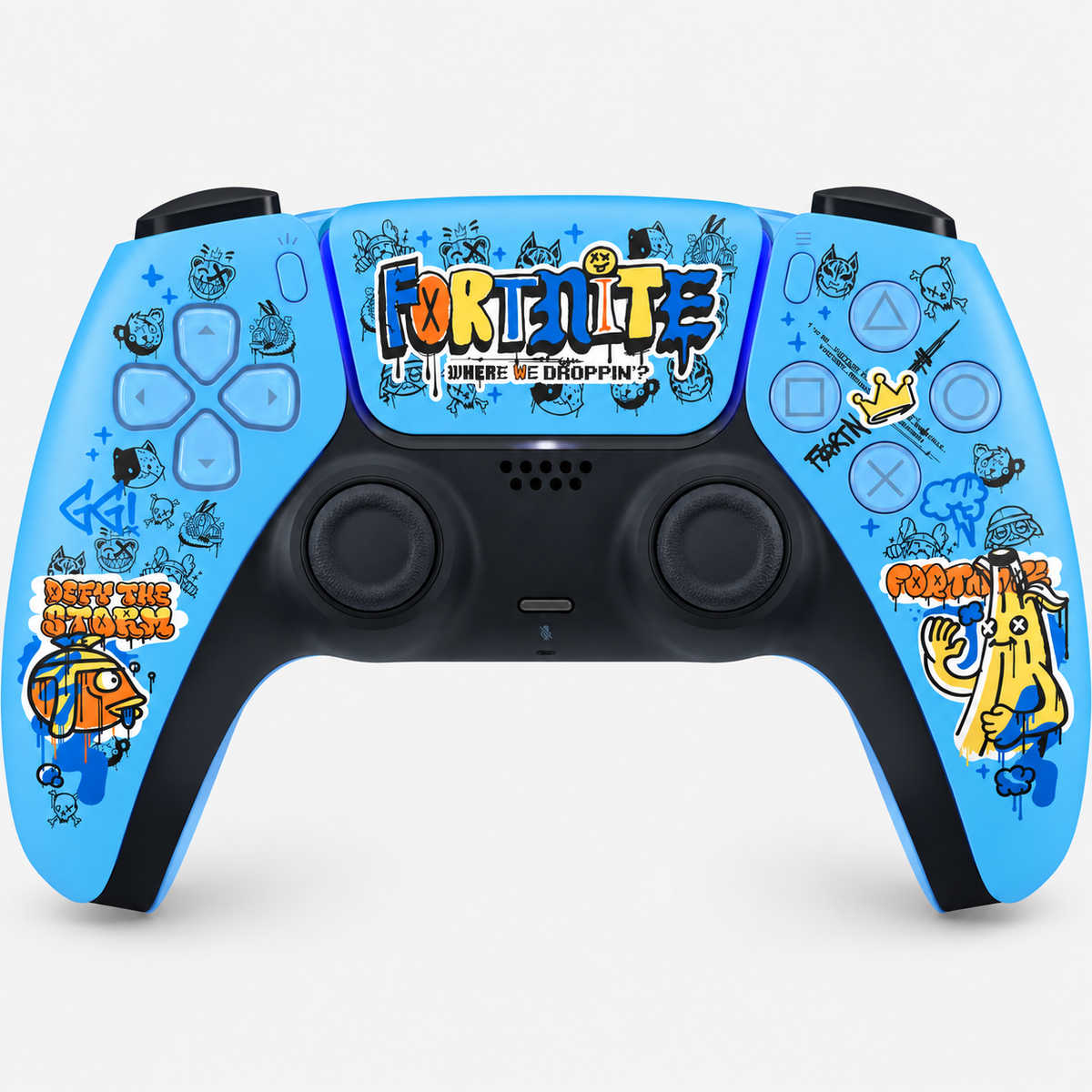 Controller voor PS5 Lichtblauw met kleurrijke print