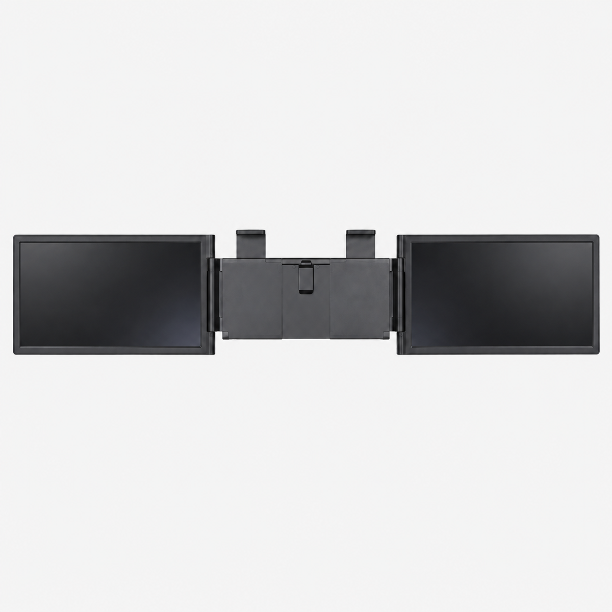 Dubbele 14-inch laptopmonitor zwart