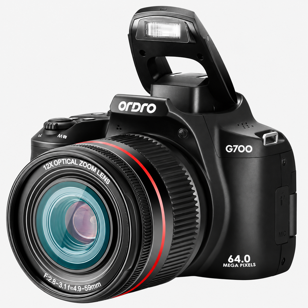 G700 Zwart productfoto 2 met originele merk- en modelopdruk