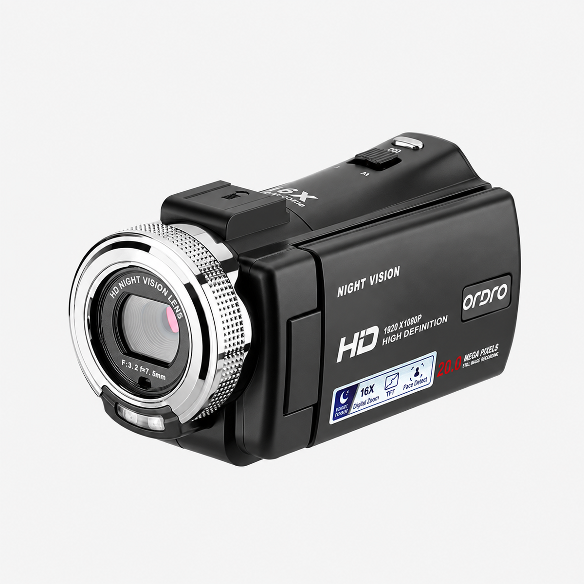 V12 Zwart/zilver productfoto 3 met originele merk- en modelopdruk