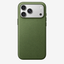Merkloos geweven hoesje voor iPhone 17 Pro Max Groen zonder logo – achteraanzicht