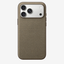 Merkloos geweven hoesje voor iPhone 18 Pro Max Taupe zonder logo – achteraanzicht