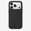 Siliconenhoesje voor iPhone 18 Pro in Black, achteraanzicht, zonder logo op lichtgrijze achtergrond
