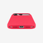 Siliconenhoesje voor iPhone 18 Pro Max in Bright Guava, onderaanzicht, zonder logo op lichtgrijze achtergrond