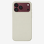 Siliconenhoesje voor iPhone 18 Pro Max in Vanilla, achteraanzicht, zonder logo op lichtgrijze achtergrond