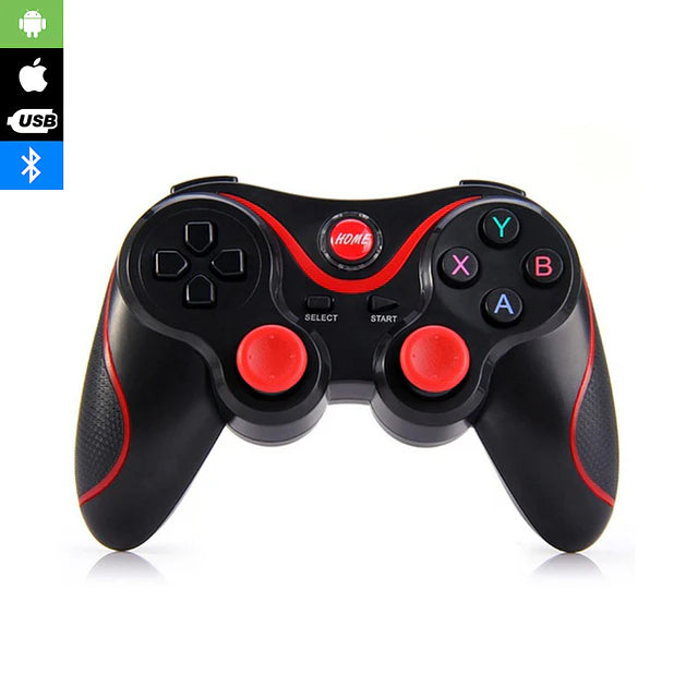C8S gamecontroller vooraanzicht zwart rood