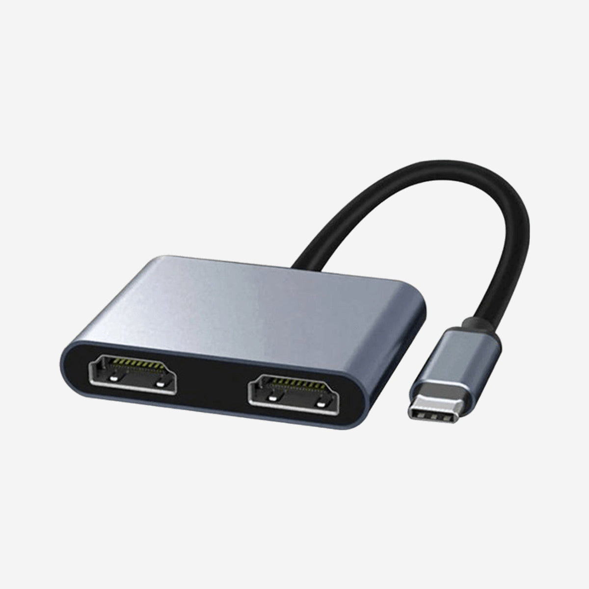 USB-C naar Dual HDMI Adapter Type C Double HDMI Converter USB-C Hub met 2x HDMI Uitgang Geschikt voor MacBook Air en Pro Samsung Microsoft en Andere Laptops