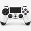 Merkloze PS4-controller Wit/zwart (Glacier White) – vooraanzicht (kleurillustratie)