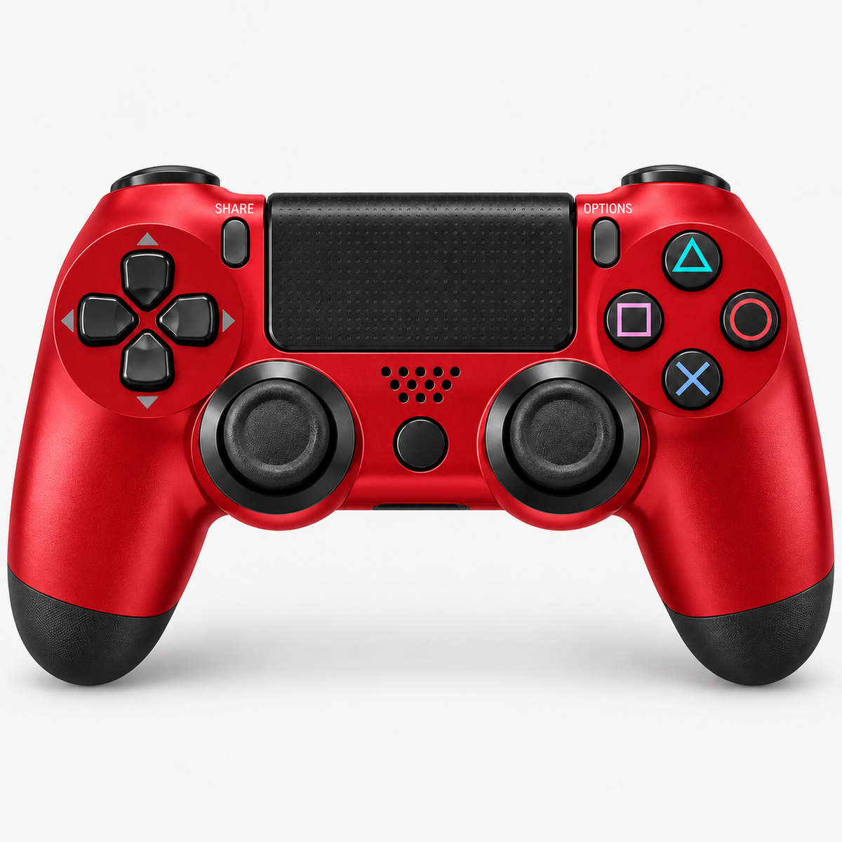 Merkloze PS4-controller Rood (Magma Red) – vooraanzicht (kleurillustratie)