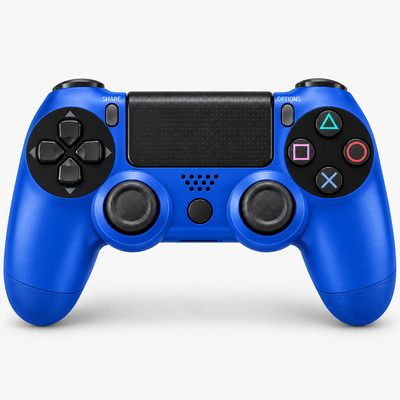 Merkloze PS4-controller Blauw (Wave Blue) – vooraanzicht (kleurillustratie)