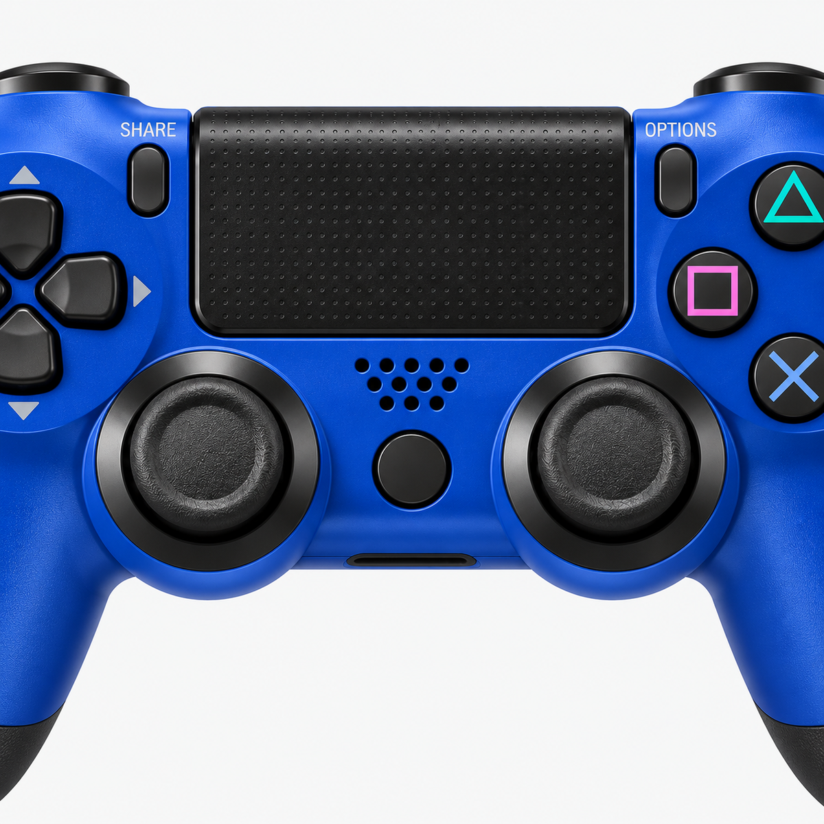 Merkloze PS4-controller Blauw (Wave Blue) – detail analoge sticks (kleurillustratie)
