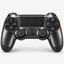 Merkloze PS4-controller Staalzwart (Steel Black) – vooraanzicht (kleurillustratie)