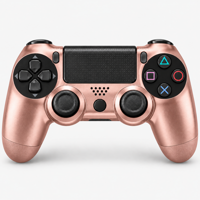 Merkloze PS4-controller Roségoud (Rose Gold) – vooraanzicht (kleurillustratie)