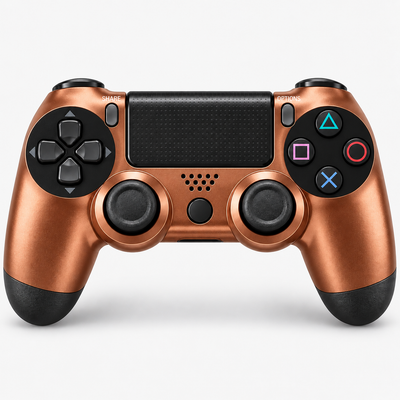 Merkloze PS4-controller Koper (Metallic Copper) – vooraanzicht (kleurillustratie)