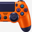 Merkloze PS4-controller Oranje (Sunset Orange) – detail actieknoppen (kleurillustratie)