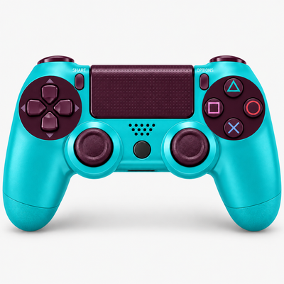 Merkloze PS4-controller Blauw/paars (Berry Blue) – vooraanzicht (kleurillustratie)
