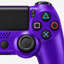Merkloze PS4-controller Paars (Electric Purple) – detail actieknoppen (kleurillustratie)