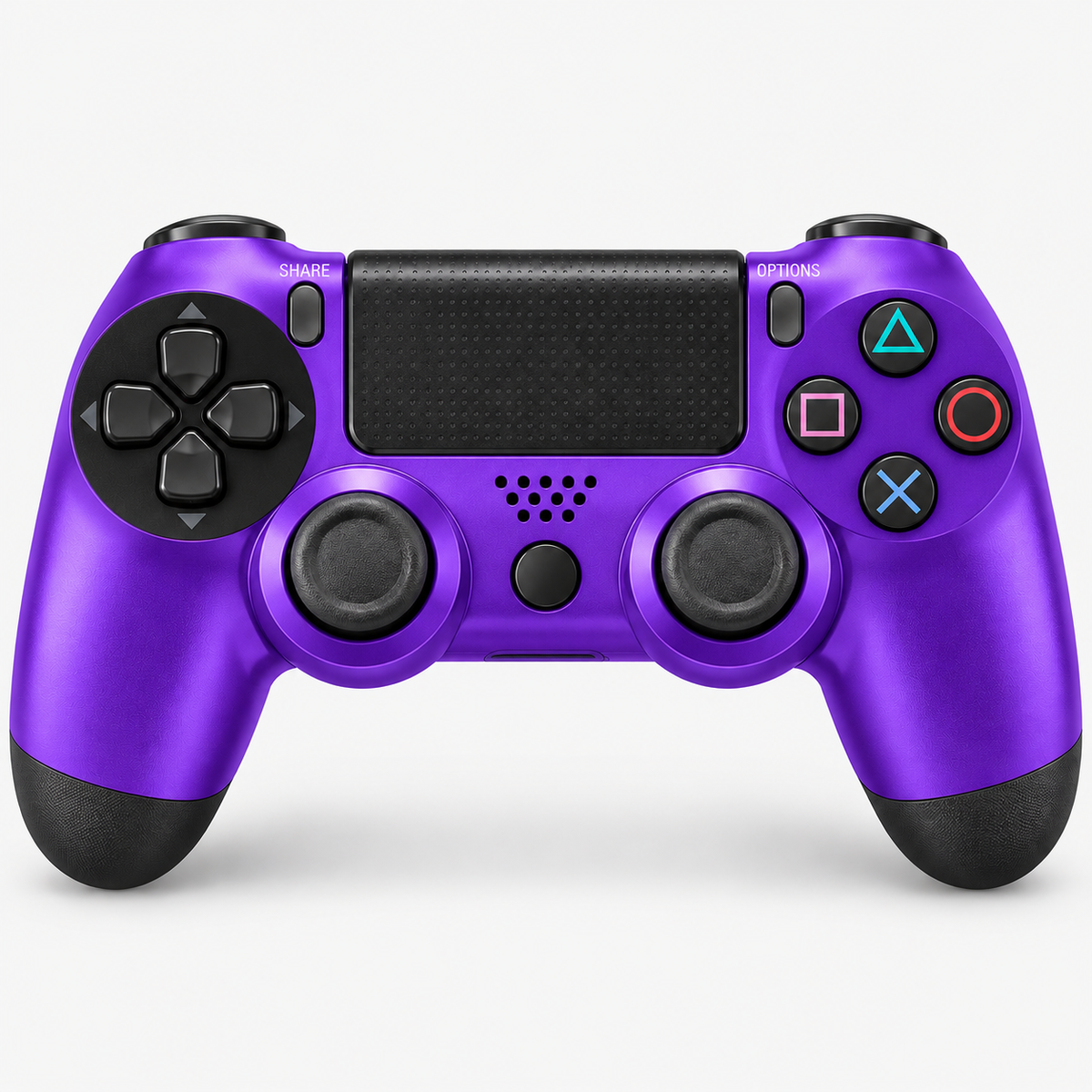 Merkloze PS4-controller Paars (Electric Purple) – vooraanzicht (kleurillustratie)