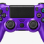 Merkloze PS4-controller Paars (Electric Purple) – detail analoge sticks (kleurillustratie)